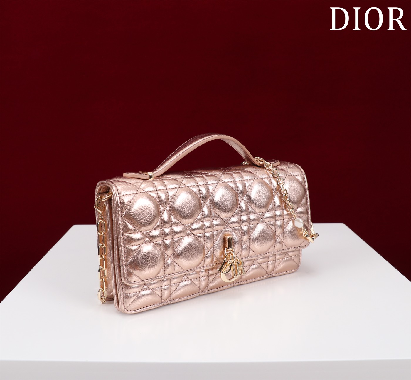 My Dior Mini Bag Gold Cannage Lambskin